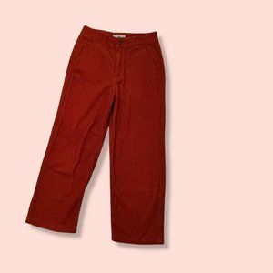 VANS Cordage Corduroy Potters Clay High Rise Wide Leg Cropped 27